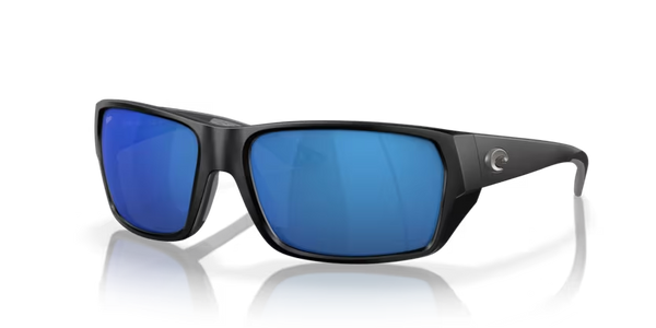 Costa Del Mar Tailfin Sunglasses Matte Black Blue Mirror 580P Andy Thornal Company