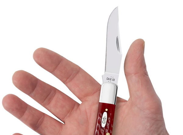 Case Corn Cob Jig Worn Old Red Bone Axe Handle Pocket Knife