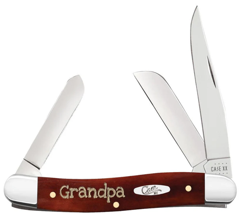 Case Embellished Smooth Chestnut Bone Medium Stockman