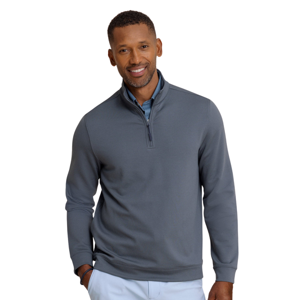 Southern Tide Men's LS Schooner Quarter Zip / Perfect Storm