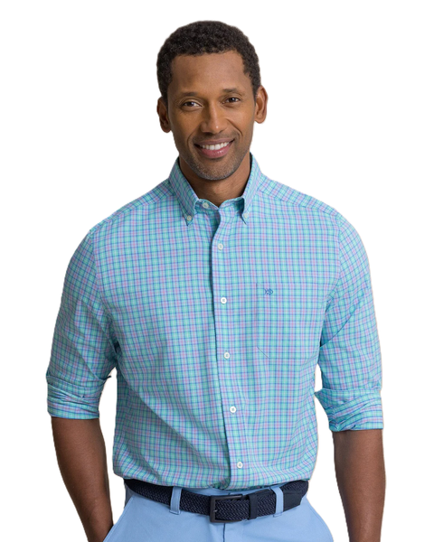 Southern Tide Men's Tortuga Plaid Cool Breeze Sportshirt / Florida Keys