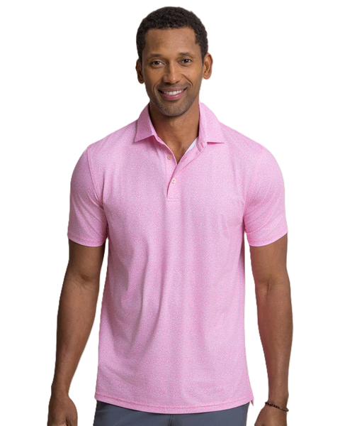 Southern Tide Men's Driver Paradise Shores Polo / Orchid Pink