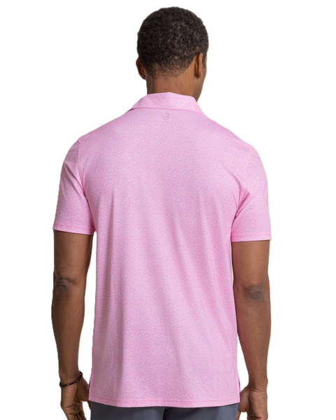 Southern Tide Men's Driver Paradise Shores Polo / Orchid Pink