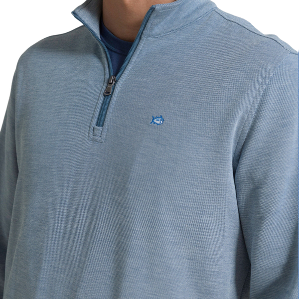 Southern Tide Men's Sandy Cove Pique Quarter Zip / Nautical Blue