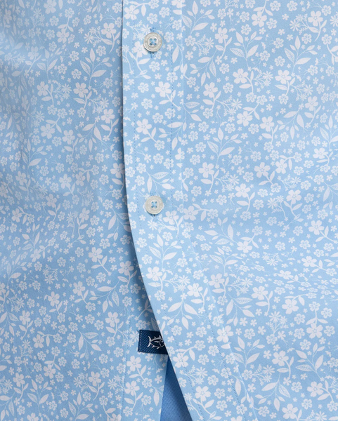 Southern Tide Men's Coastal Breeze Garden Blooms Sportshirt / Tide Blue