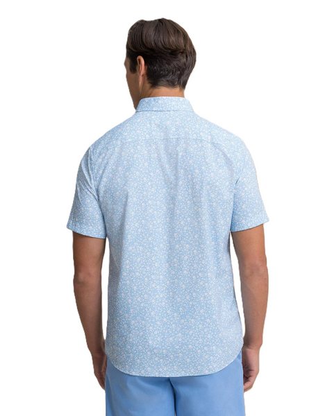 Southern Tide Men's Coastal Breeze Garden Blooms Sportshirt / Tide Blue