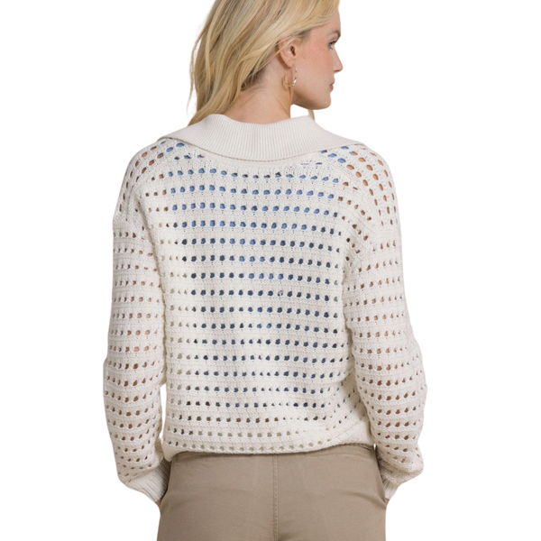 Southern Tide Women's Kay Sailor Collar Sweater / Star White