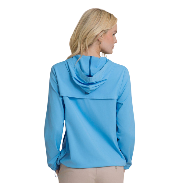 Southern Tide Women's Calie Coastal Breeze Color Blocked Popover / Ocean Channel