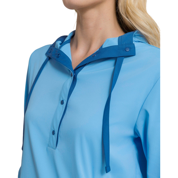 Southern Tide Women's Calie Coastal Breeze Color Blocked Popover / Ocean Channel