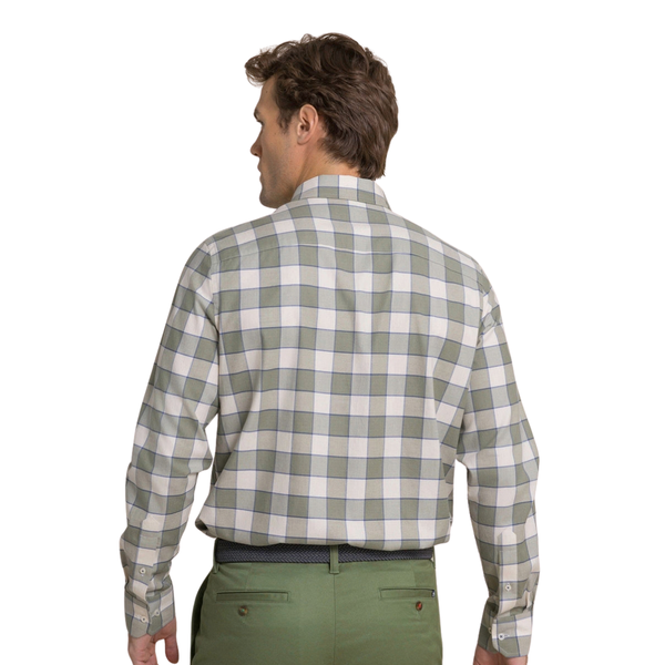 Southern Tide Men's LS Sunny Cove Skipjack Sportshirt / Heather Cedar Green