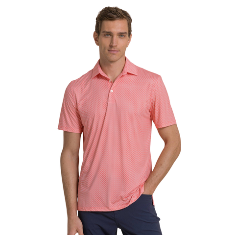 Southern Tide Men's Driver Weaving Around Polo / Coral Beach