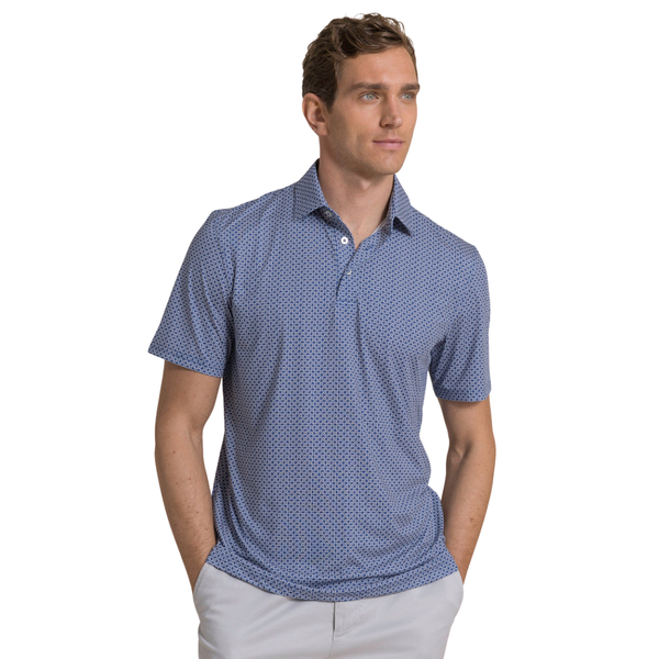 Southern Tide Men's Driver Weaving Around Polo / Nautical Blue
