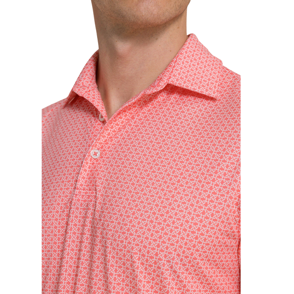 Southern Tide Men's Driver Weaving Around Polo / Coral Beach