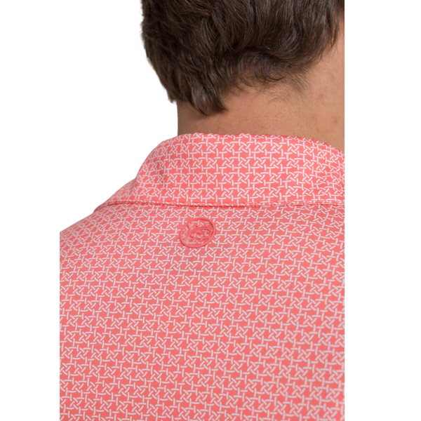 Southern Tide Men's Driver Weaving Around Polo / Coral Beach