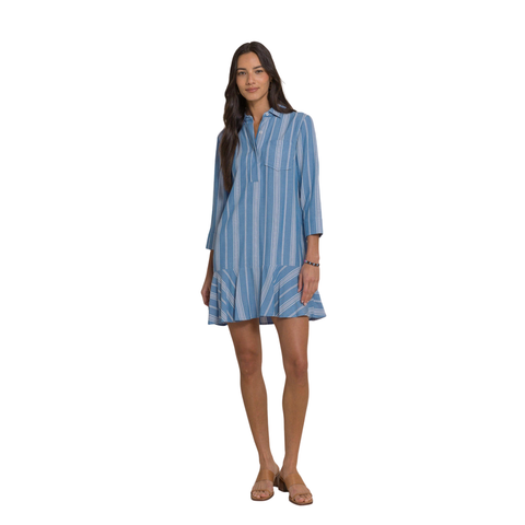 Southern Tide Women's Delilah Stripe Popover Dress / Nautical Blue