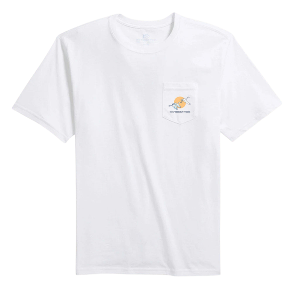 Southern Tide Men's SS Skipjack Marsh Tee / Classic White