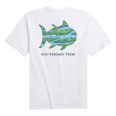 Southern Tide Men's SS Skipjack Marsh Tee / Classic White