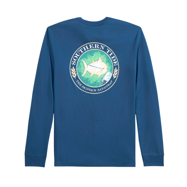 Southern Tide Men's Long Sleeve Sandtrap Tee / Nautical Blue