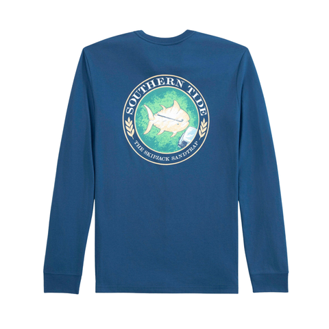 Southern Tide Men's Long Sleeve Sandtrap Tee / Nautical Blue