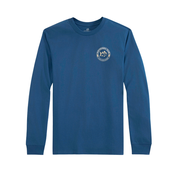 Southern Tide Men's Long Sleeve Sandtrap Tee / Nautical Blue