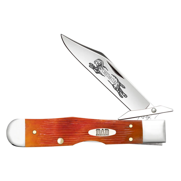 Case Father's Day Barnboard Jig Tequila Sunrise Bone Cheetah Cub