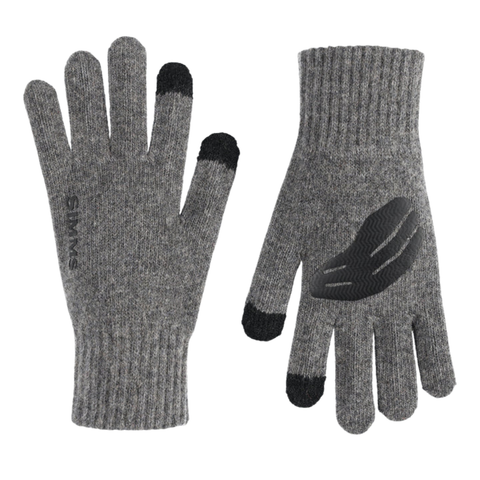 Simms Wool Full Finger Glove / Steel