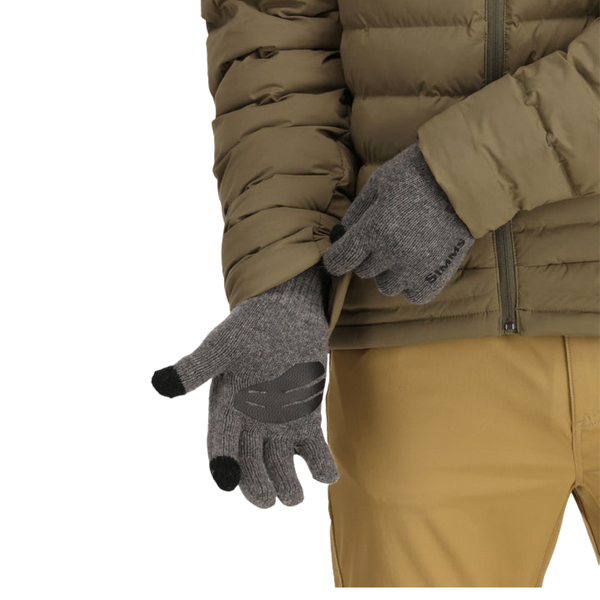 Simms Wool Full Finger Glove / Steel