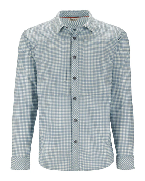 Simms Men's Stone Cold LS Shirt / Albacore Stone Cold Check