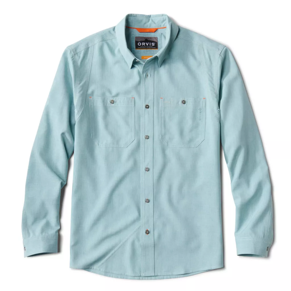 Orvis LS Tech Chambray Work Shirt / Mineral Blue