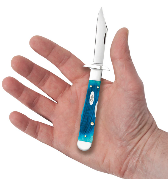 Case Caribbean Blue Bone Cheetah Cub Knife