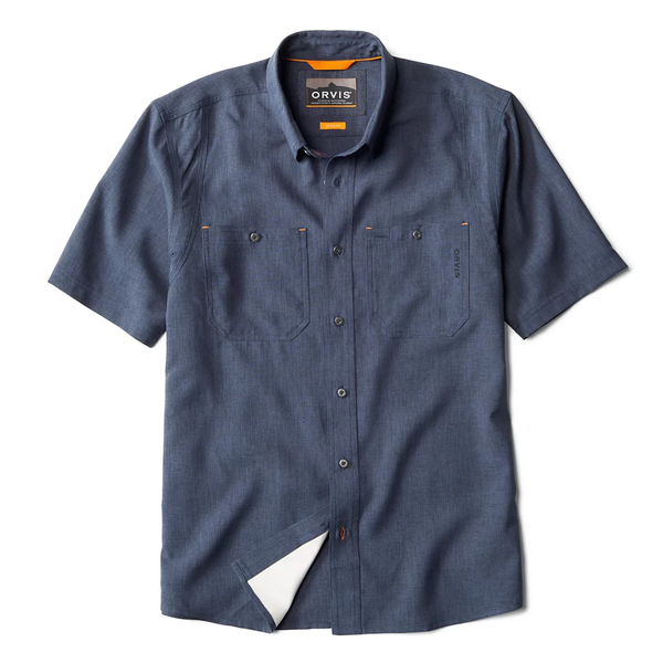 Orvis Men's SS Tech Chambray Shirt / True Navy
