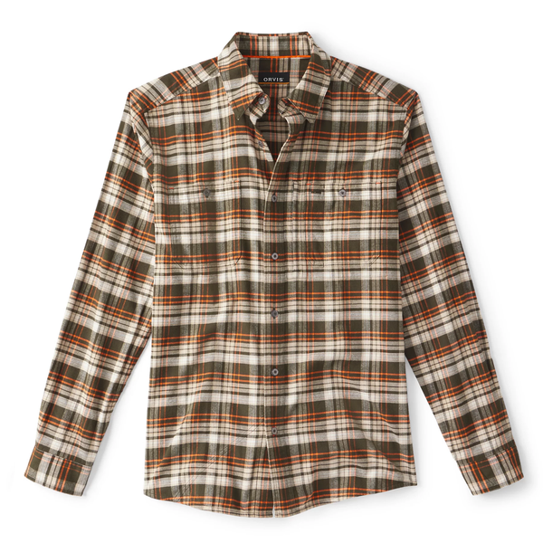 Orvis Men's Flat Creek Tech Flannel Shirt / Ivy-Shiitike