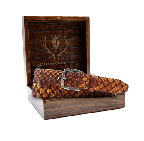 Martin Dingman Amazonian Arapaima Belt / Blackened Chestnut