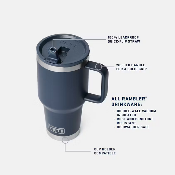 Yeti Rambler 30 oz Travel Straw Mug