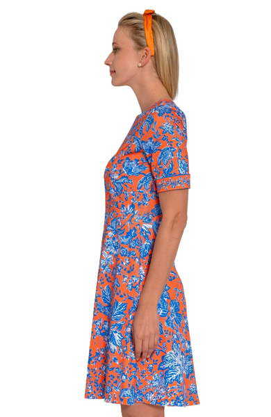 Gretchen Scott Women's Twirly Whirly English Garden Dress / Orange