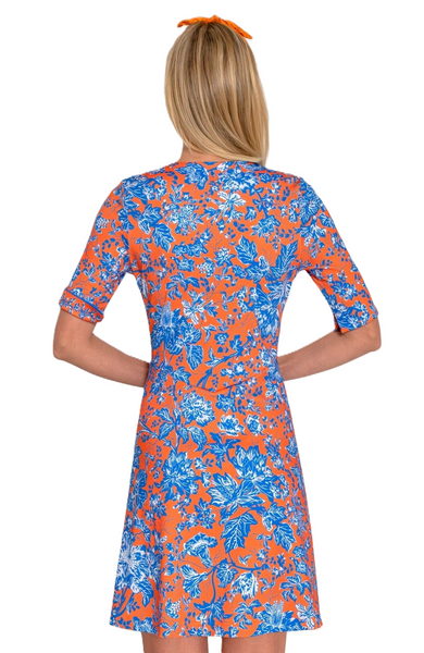 Gretchen Scott Women's Twirly Whirly English Garden Dress / Orange