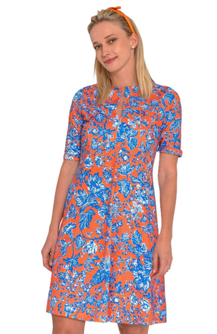 Gretchen Scott Women's Twirly Whirly English Garden Dress / Orange