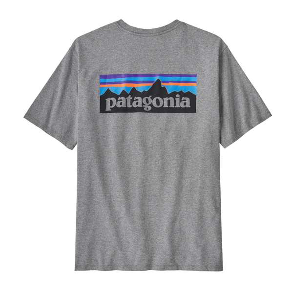 Patagonia Men's P-6 Logo Responsibili-Tee / P-6 Outline Gravel Heather