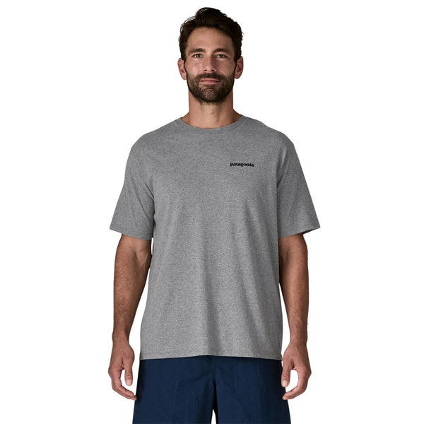 Patagonia Men's P-6 Logo Responsibili-Tee / P-6 Outline Gravel Heather