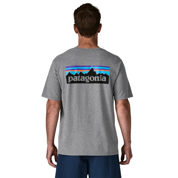 Patagonia Men's P-6 Logo Responsibili-Tee / P-6 Outline Gravel Heather