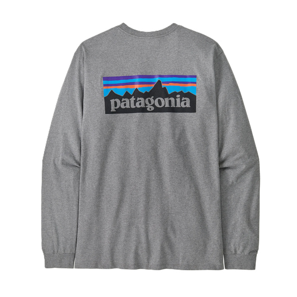 Patagonia Men's P-6 Logo Long Sleeve Responsibili-Tee / Gravel Heather