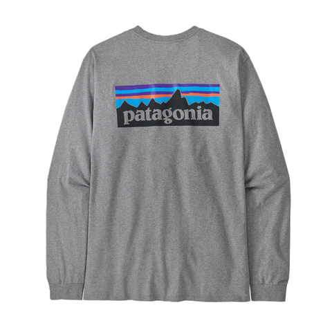 Patagonia Men's P-6 Logo Long Sleeve Responsibili-Tee / Gravel Heather