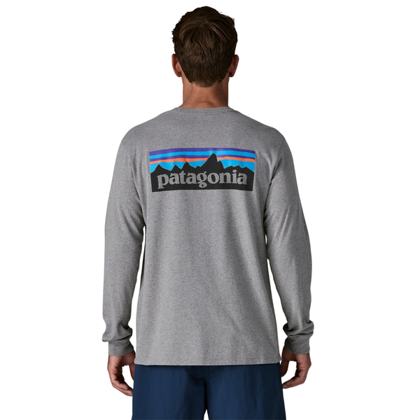 Patagonia Men's P-6 Logo Long Sleeve Responsibili-Tee / Gravel Heather