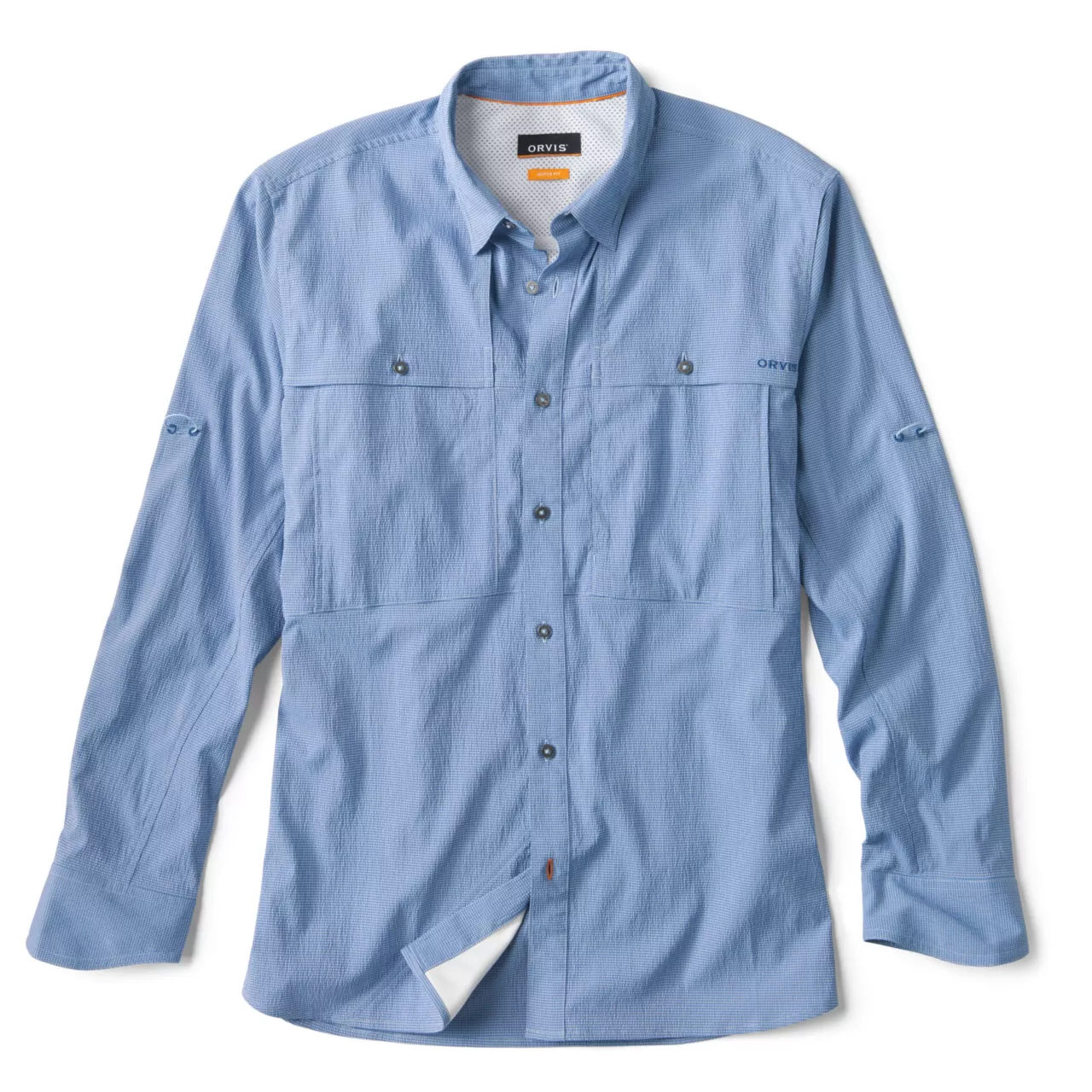 orvis dress shirt Men's Country Twill Button-Down Shirt - Regular | Snow/Currant | Size Large | Cotton