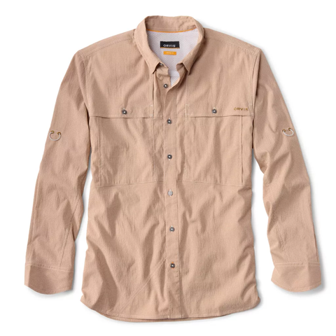 Orvis Men's LS Open Air Caster Shirt / Snow-Dark Vicuna