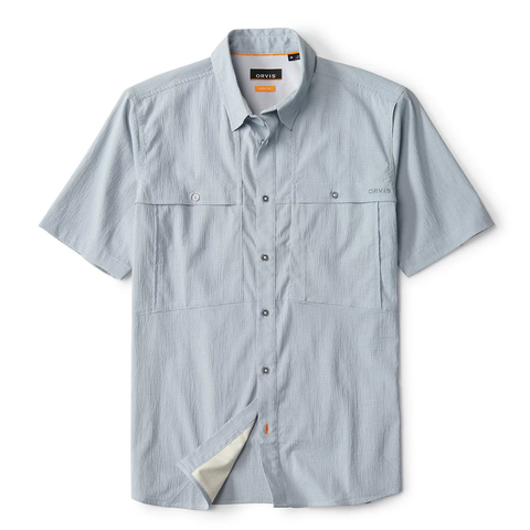 Orvis Men's S/S Open Air Caster Shirt / Mineral Blue - White