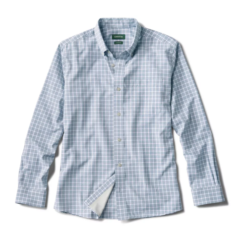 Orvis Men's Out of Office Comfort Stretch LS Shirt / Blue Lagoon