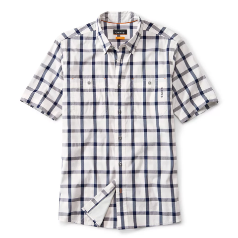 Orvis Men's River Guide 2.0 SS Shirt / True Navy Tattersall