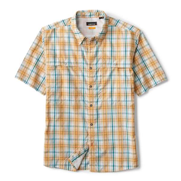Orvis Men's SS Open Air Caster Shirt / Tangerine - Peacock