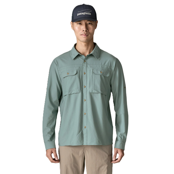 Patagonia Men's LS Self Guided Sun Shirt / Blue Sage